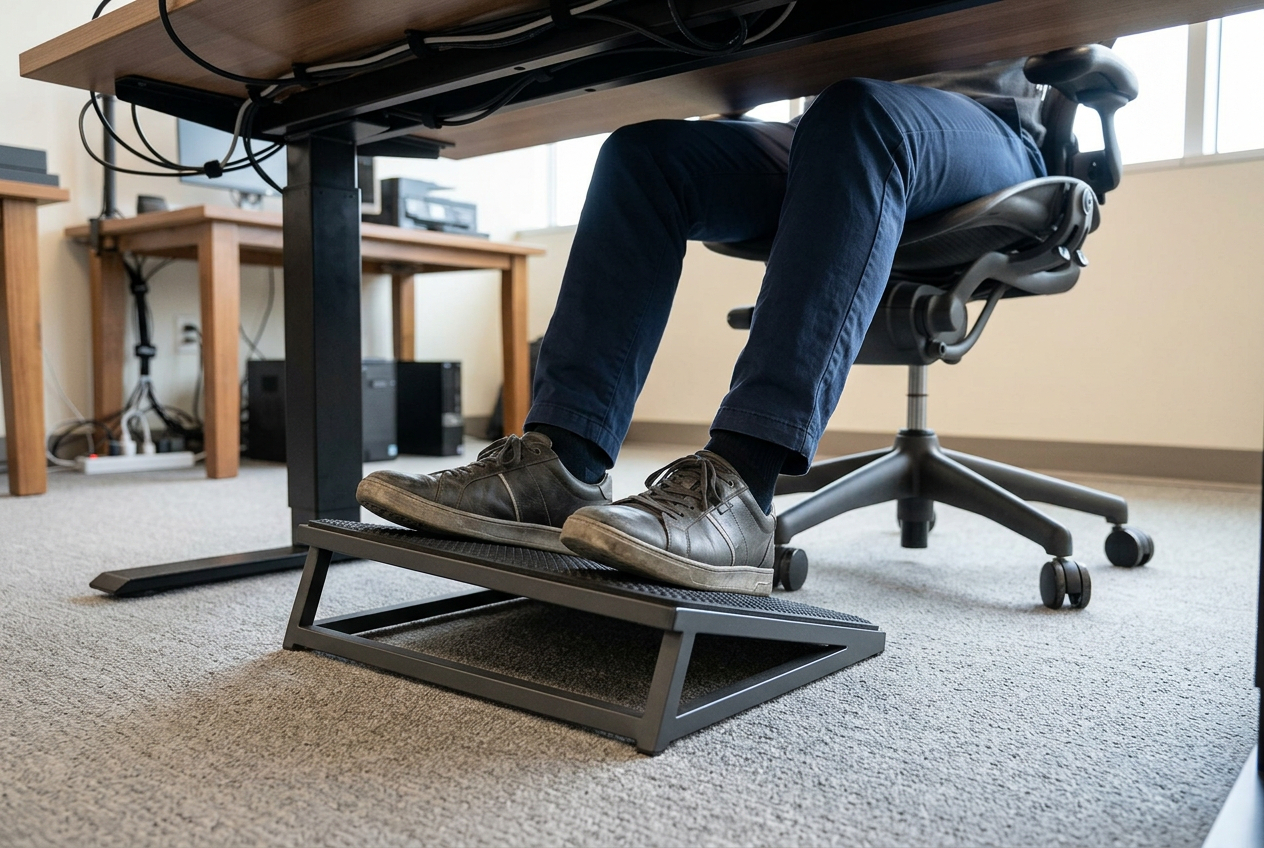 Ergonomická podložka pod nohy: kdy ji potřebujete a jak vybrat
