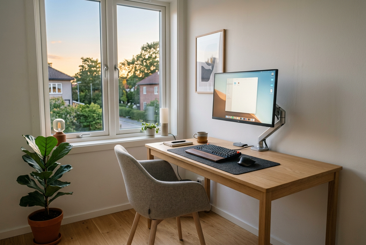 Jak nastavit pracovní stůl doma: kompletní průvodce ergonomií home office